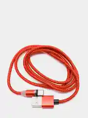Белый магнитный кабель microUSB, type-C, Lightning