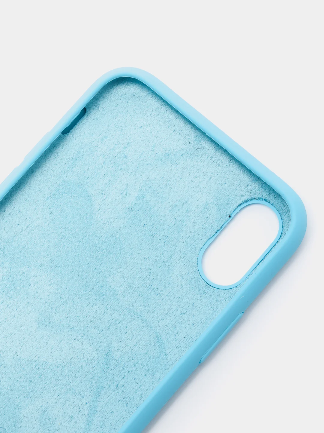Голубой силиконовый чехол на iPhone 6, 6S / 7, 8 / 7 Plus, 8 Plus / X, XS / XR (разные цвета)