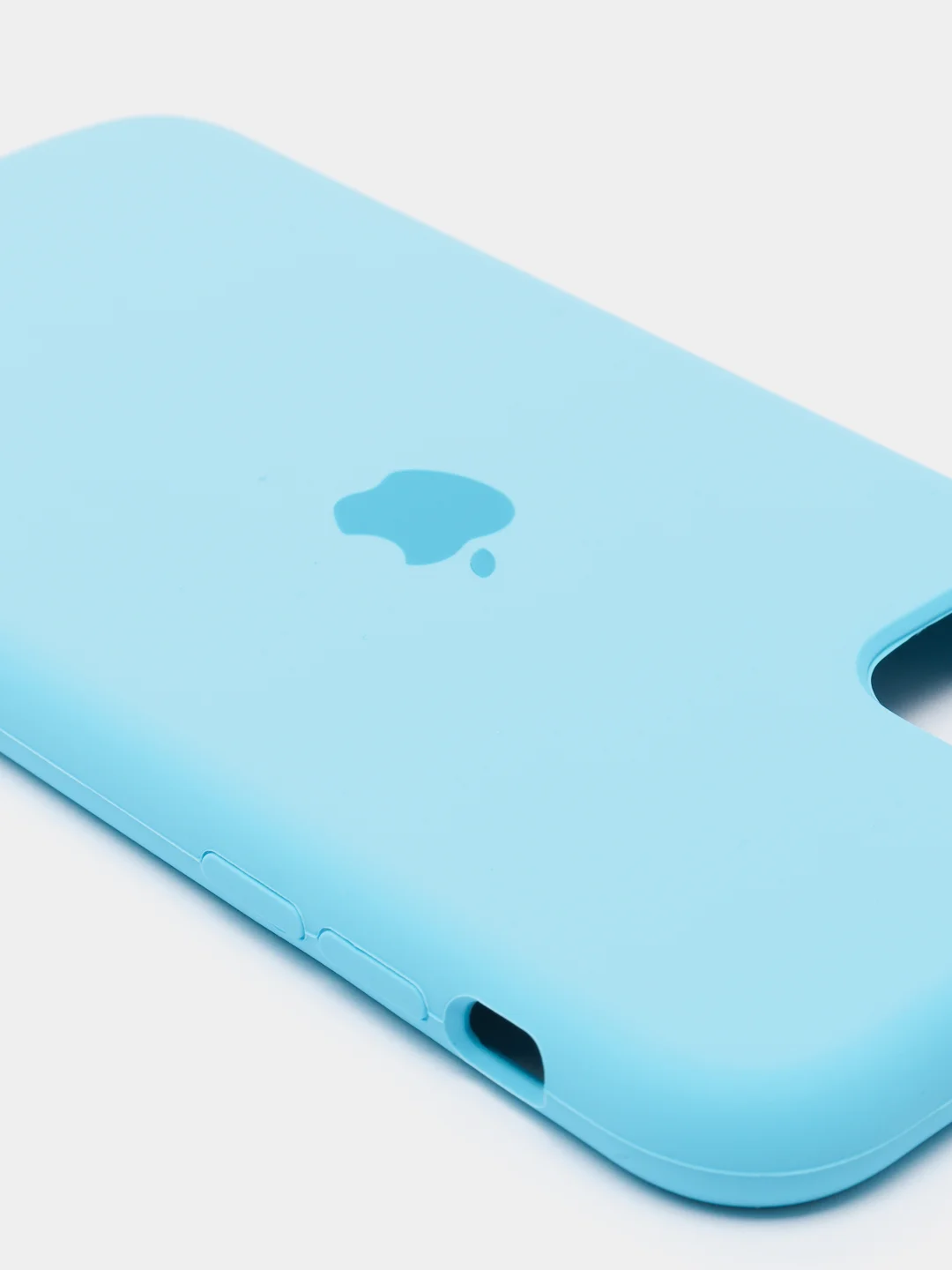 Голубой силиконовый чехол на iPhone 6, 6S / 7, 8 / 7 Plus, 8 Plus / X, XS / XR (разные цвета)