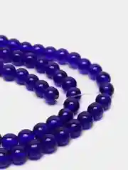 Синий бусины круглые стеклянные