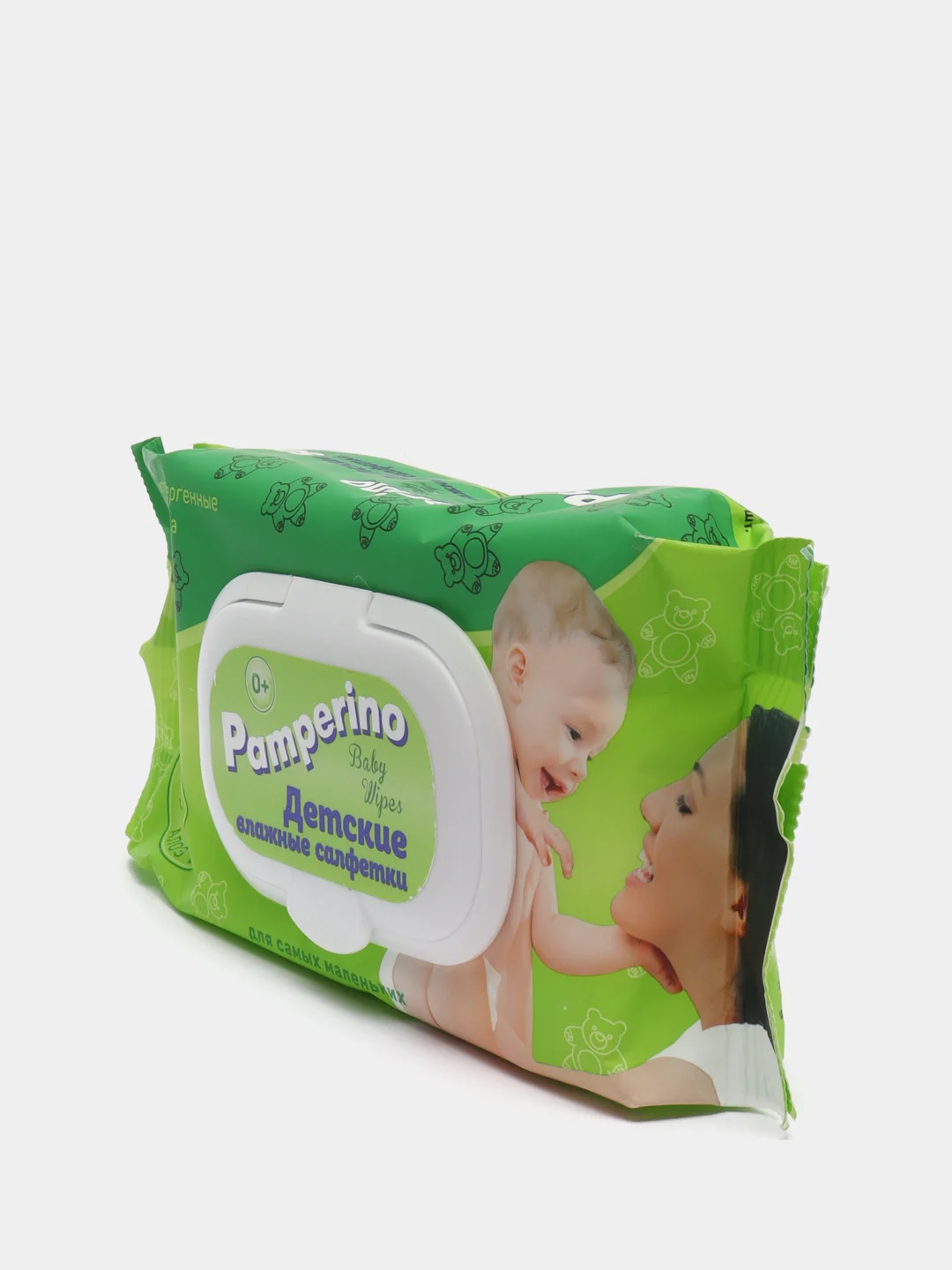 Влажные салфетки с пластиковым клапаном Pamperino, 50 штук