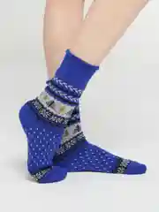 Синий носки женские Matex "Елки", 1 пара