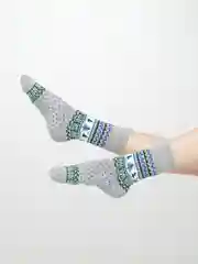 Серый носки женские Matex "Елки", 1 пара