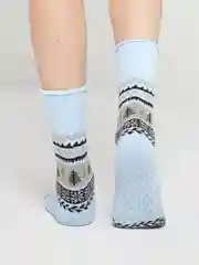 Голубой носки женские Matex "Елки", 1 пара