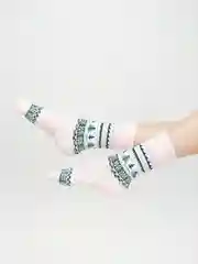 Кораллово-розовый носки женские Matex "Елки", 1 пара