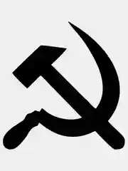Черный наклейка на авто "Серп и Молот", на стекло кузова