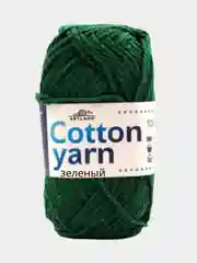 Зеленый пряжа толстый хлопок Artland Cotton yarn 70% хлопок, 30% синтетическое волокно, 100 г 90 м