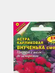 Семена цветов Астра Внученька, смесь карликовая, 0,1 г