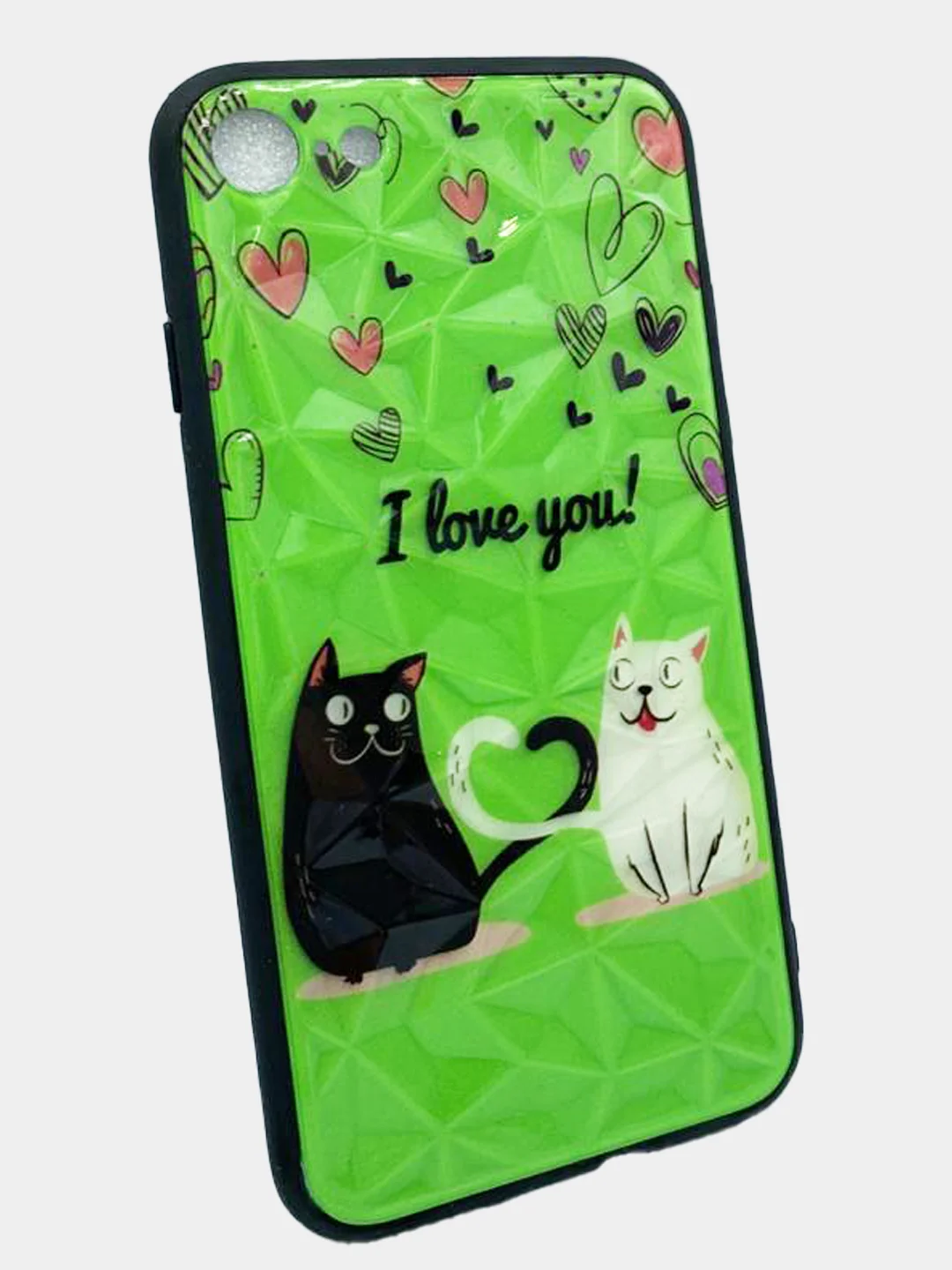Желтый чехол для iPhone 7, 8, SE, ромбик