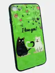 Желтый чехол для iPhone 7, 8, SE, ромбик
