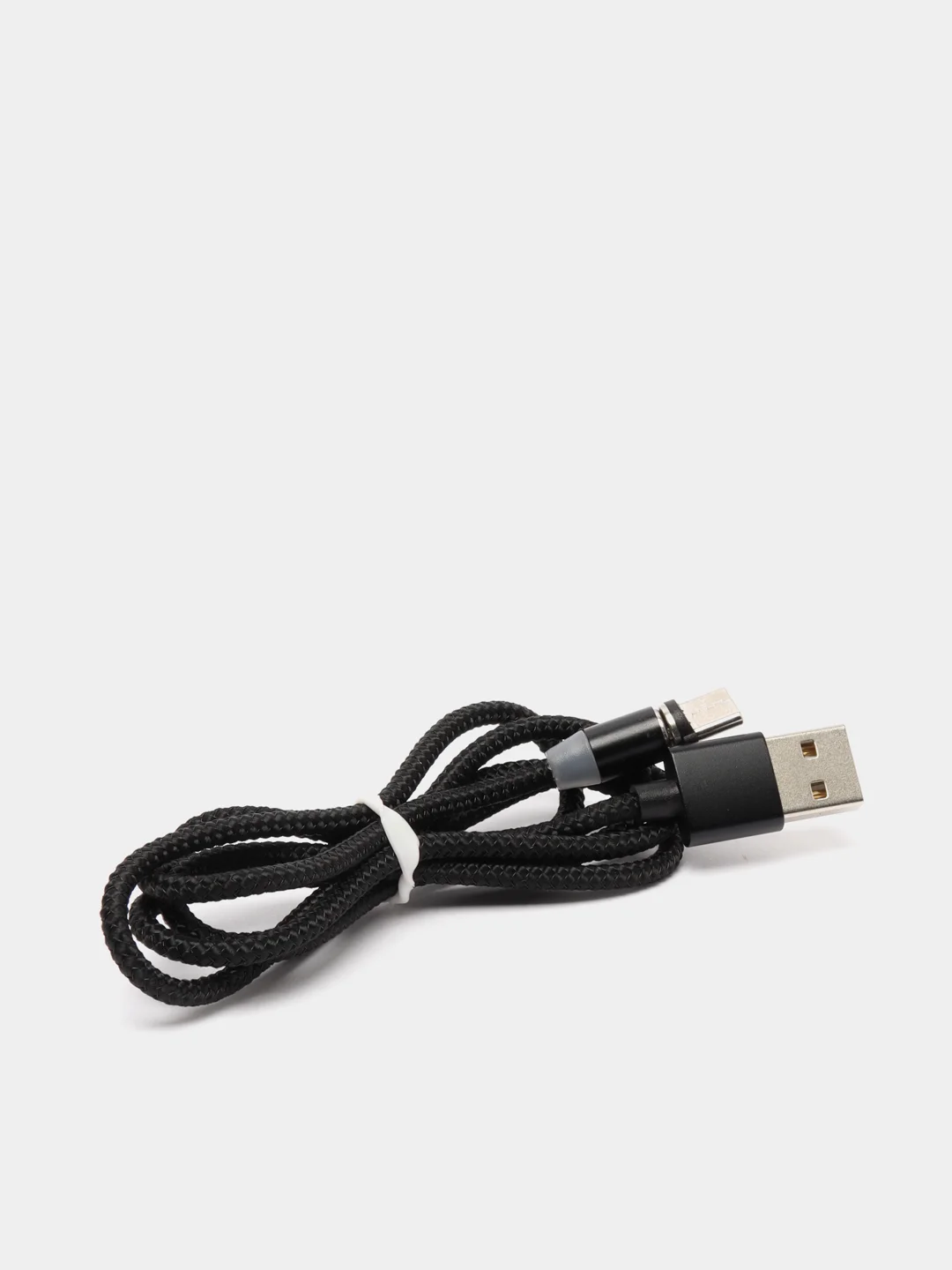 Черный магнитный кабель microUSB, type-C, Lightning