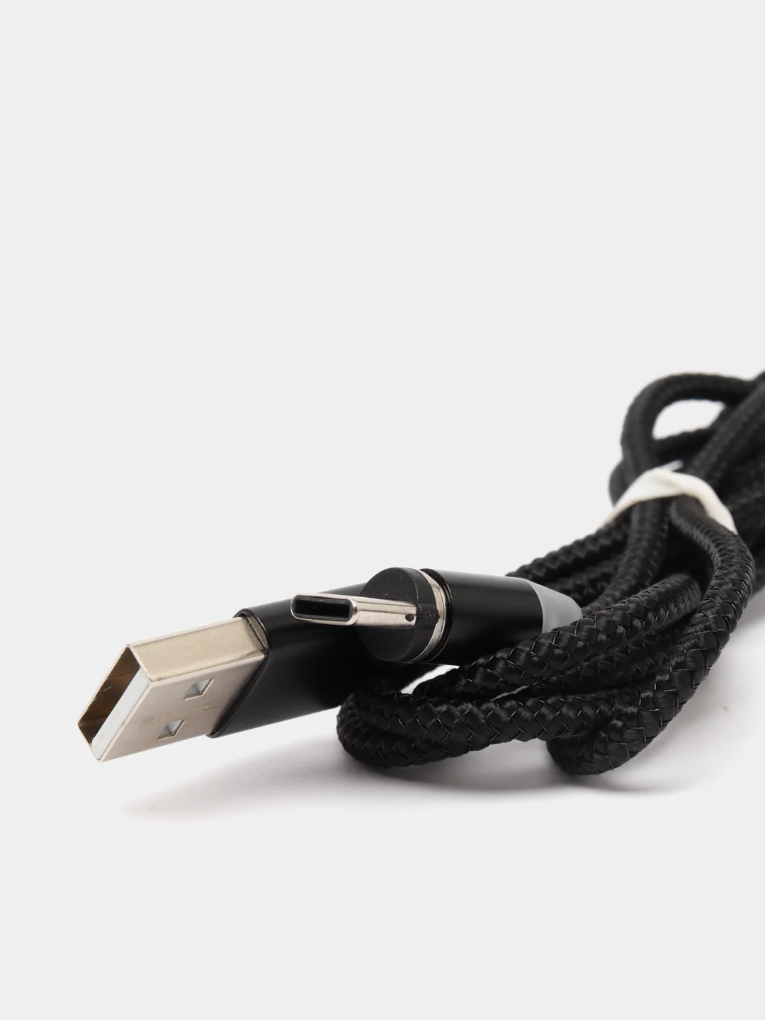 Черный магнитный кабель microUSB, type-C, Lightning