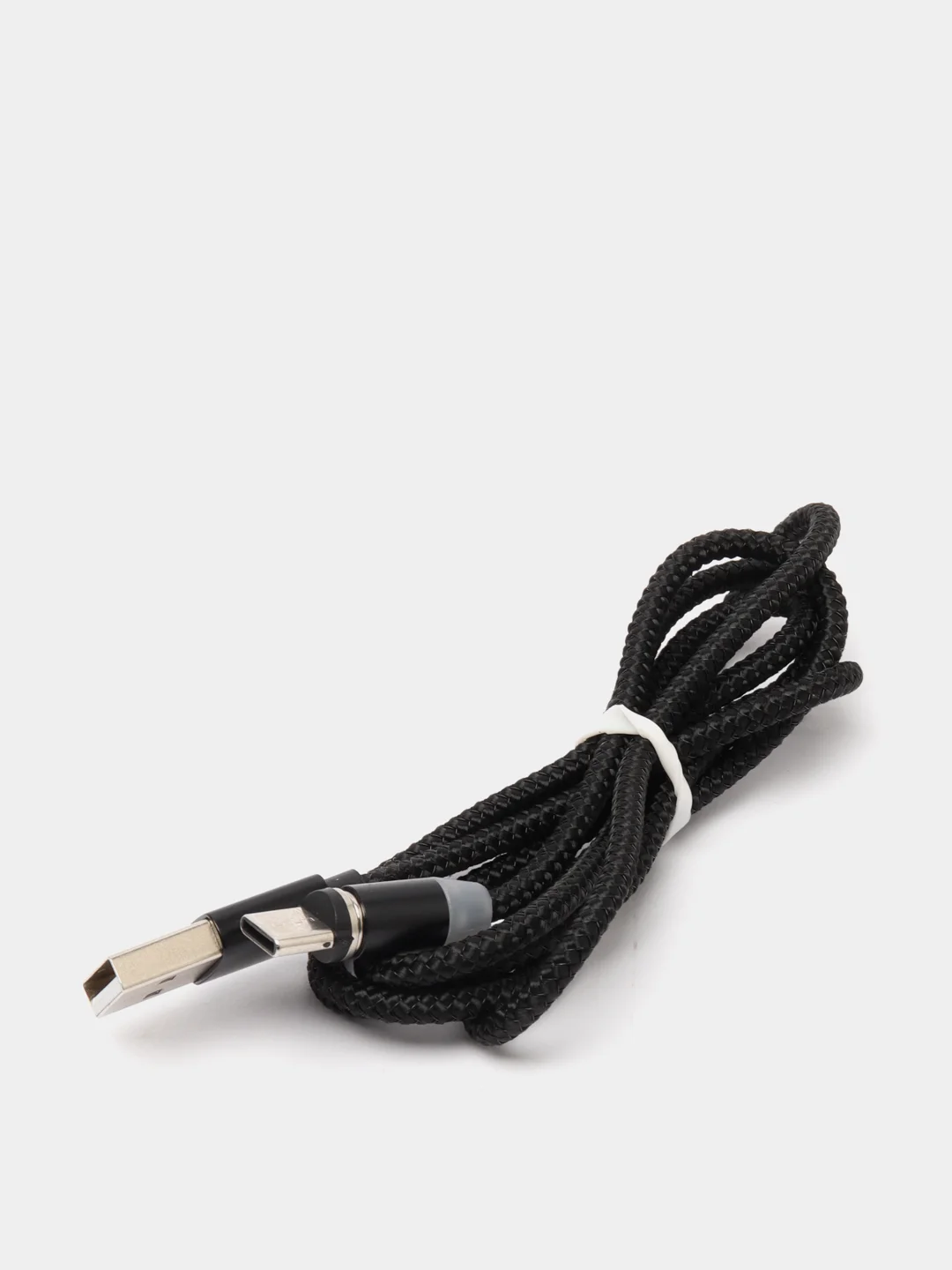 Черный магнитный кабель microUSB, type-C, Lightning