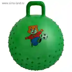 Лайм мяч прыгун с рожками детский, цвет микс