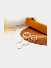 Белый женское кольцо комлект 4 шт