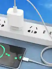 Серый кабель Type-C - Lightning для iPhone / для быстрой зарядки / Дата кабель