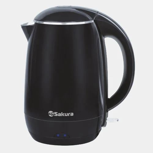 Черный чайник электрический Sakura SA-2157BK, 1800-2000 Вт
