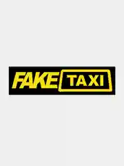 Желтый наклейка на авто FAKE TAXI