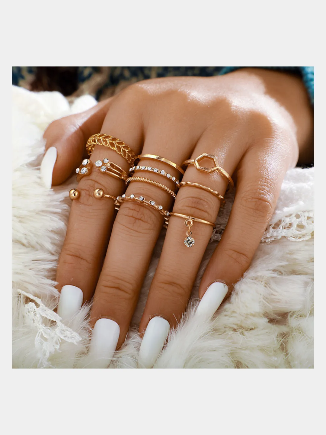 Набор женских колец 8 штук, кольца безразмерные, тонкие, открытые, широкие с камнем купить по цене 299 ₽ в интернет-магазине KazanExpress