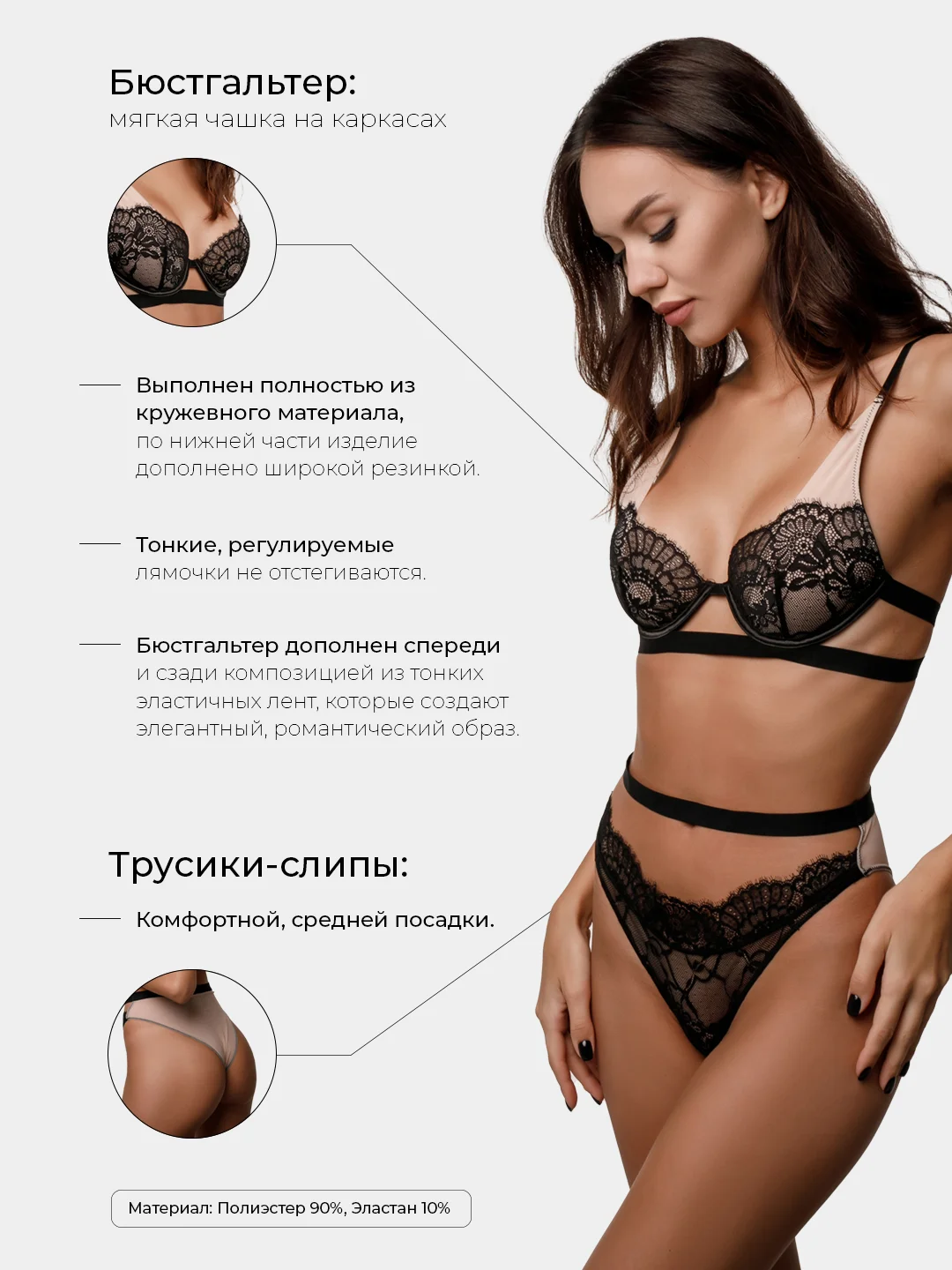 Женское нижнее кружевное белье Premium-класса
