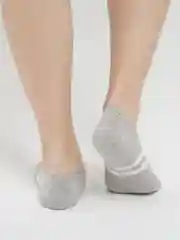 Серебряный носки короткие тонкие "Лодочки"
