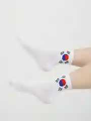 Алый носки в корейском стиле "Корея", 7 видов (короткие, летние)
