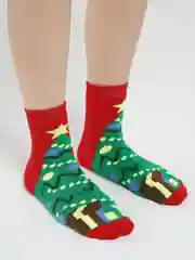 Зеленый новогодние носки