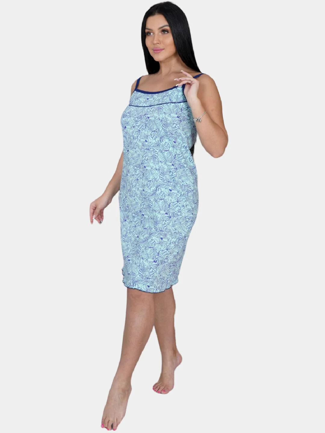 Синий сорочка женская Lovetex.store "Весна"