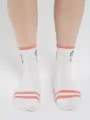 Коралловый белые носки с мультяшным рисунком