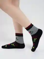 Серый новогодние носки