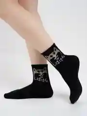 Хром носки женские яркие с рисунком кот, собачки