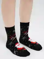 Черный новогодние носки
