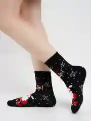 Черный новогодние носки