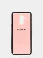 Розовый чехол для Samsung A6, силиконовый