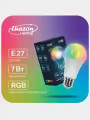 Лампа светодиодная RGB, с пультом, LED, 7 Вт