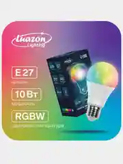 Лампа светодиодная RGB+W, с пультом, LED, 10 Вт