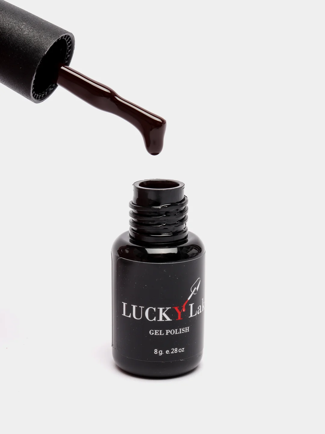 Гель-лак для маникюра, гель лак LuckyLak classic №045, 8g шоколадный темно коричневый