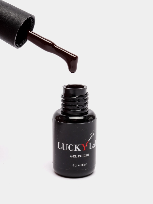 Гель-лак для маникюра, гель лак LuckyLak classic №045, 8g шоколадный темно коричневый