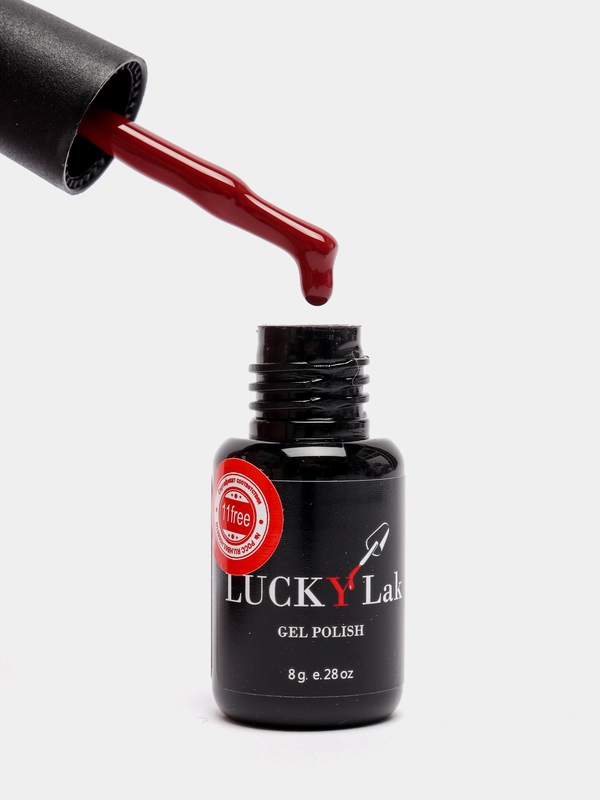 Гель-лак для ногтей LuckyLak classic №051, 8 г, красный кирпичный лак для маникюра и педикюра