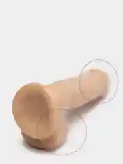 Бежевый фаллоимитатор с чехлом