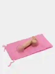 Бежевый фаллоимитатор с чехлом