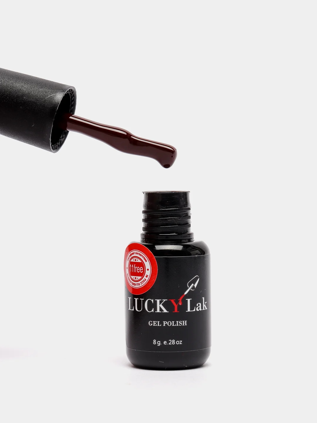 Гель лак для ногтей, гель-лак LuckyLak classic №043, 8g коричневый шоколадный для маникюра
