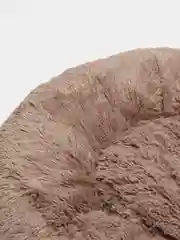Хаки лежак для собак и крупных кошек, круглый, пушистый, 80 см
