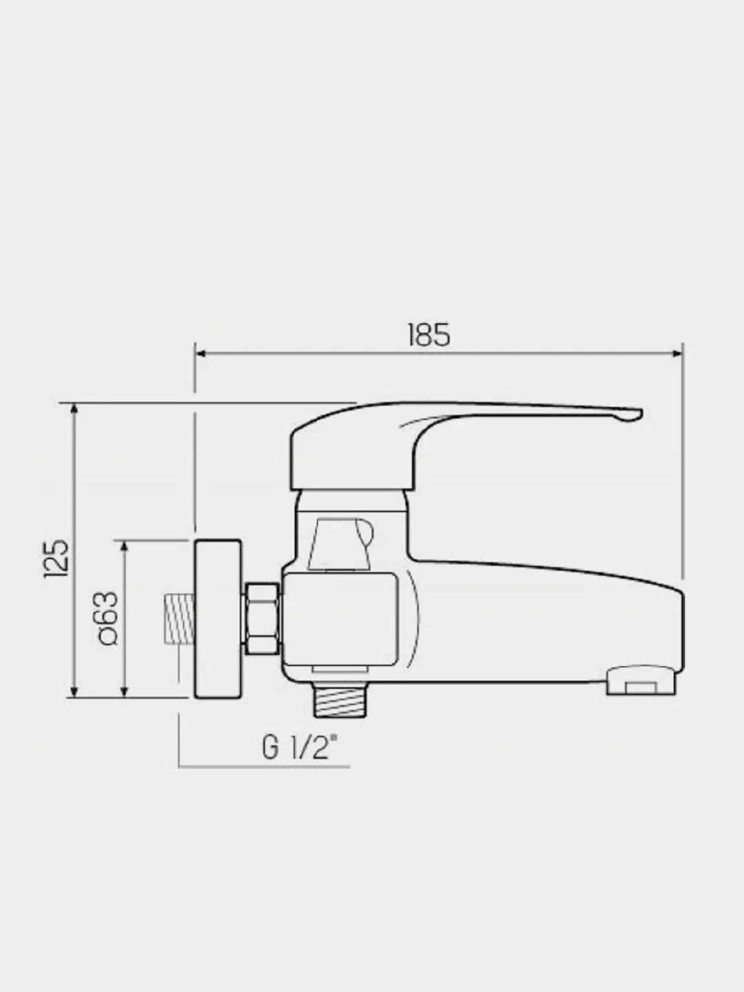 Смеситель для ванны и душа РМС SL50-009E