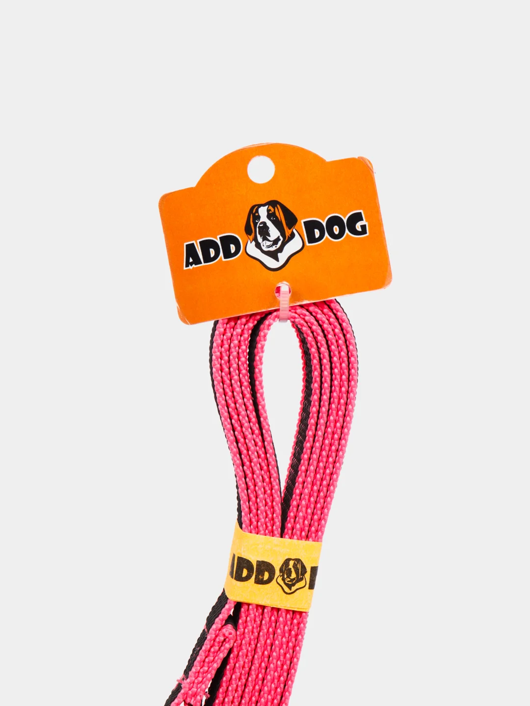 ADDDOG/ Поводок прорезиненный 20мм*2м розовый хром (декорированный карабин)