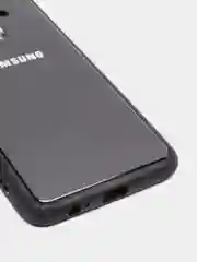 Черный чехол для Samsung J8 / j8 2018 glass +силикон