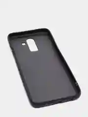 Черный чехол для Samsung J8 / j8 2018 glass +силикон