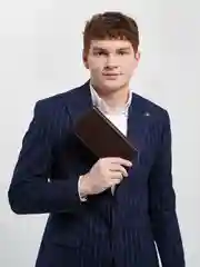 Терракотовый сумка мужская из эко кожи через плечо с кошельком