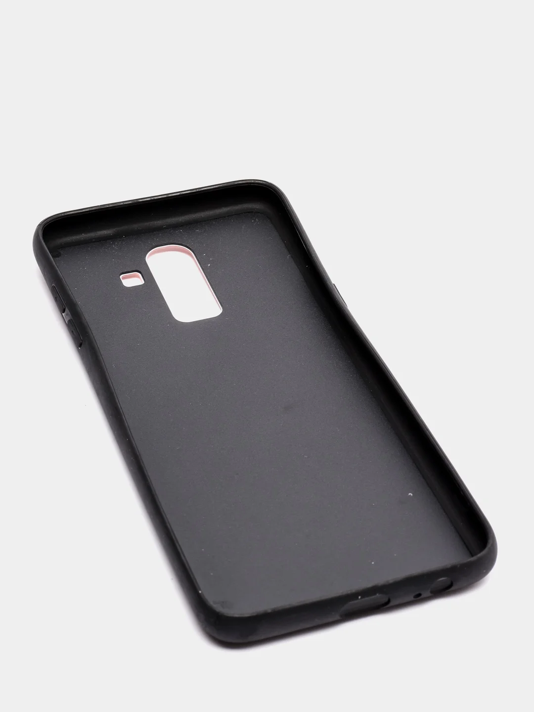 Розовый чехол для Samsung J8 / j8 2018 glass +силикон