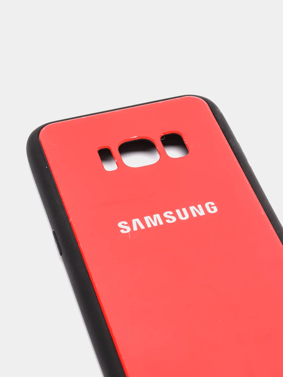 Красный чехол для Samsung S8  силиконовый